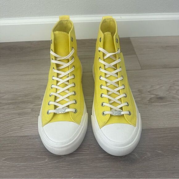 NEW! Pf Flyers Hi All American Aurora Sneaker Canvas Yellow Mens 9.5 Womens 11 - Picture 2 of 10